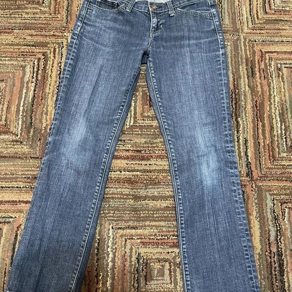 Set Of 2 Womens Gap Jeans Straight And  Skinny Wash Denim Size 4 Black/ Blue - Picture 2 of 8
